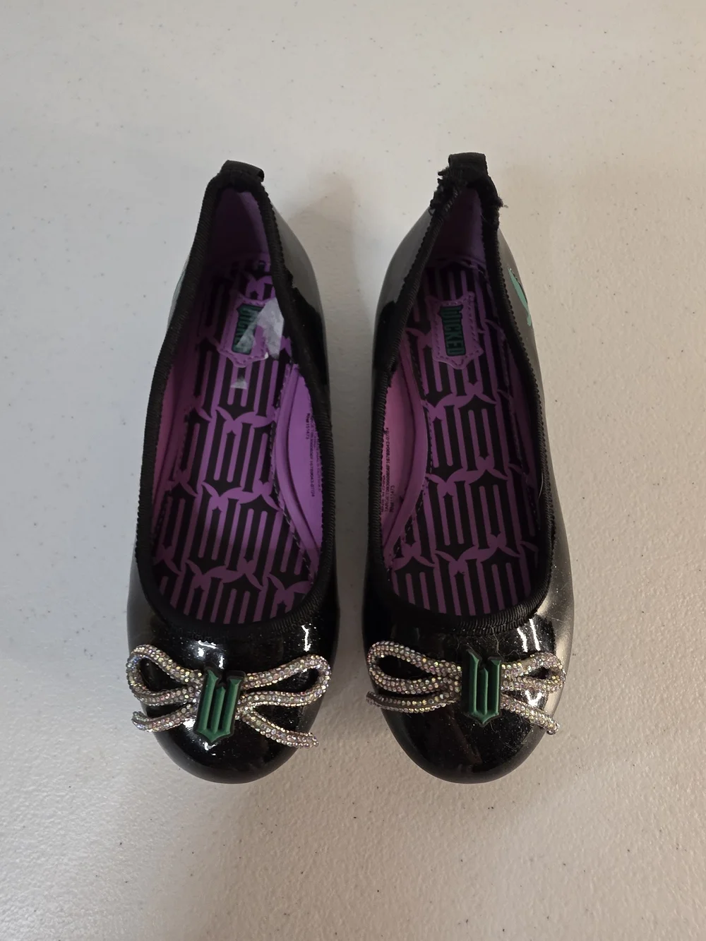Wicked ELPHABA Witch Halloween Costume GroundUp Shoes Size Little Girls 12